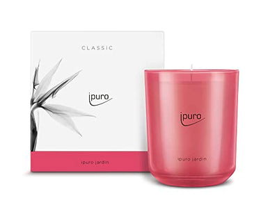 ipuro - decorative ipuro jardin scented candle - minimalist scented candles in a 270 g glass jar - intense scented candles with an exotic floral fragrance - elegant candle for a puristic fragrance experience on sale